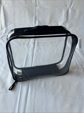 Vera Bradley Clear Cosmetic Bag with Black Trim